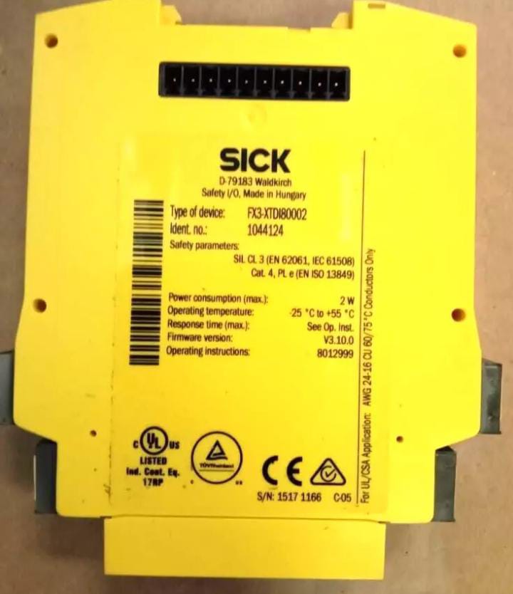 SICK FX3-XTD180002 VERSION 3.1 SAFETY I/O MODULE FX3XTD1800021044124