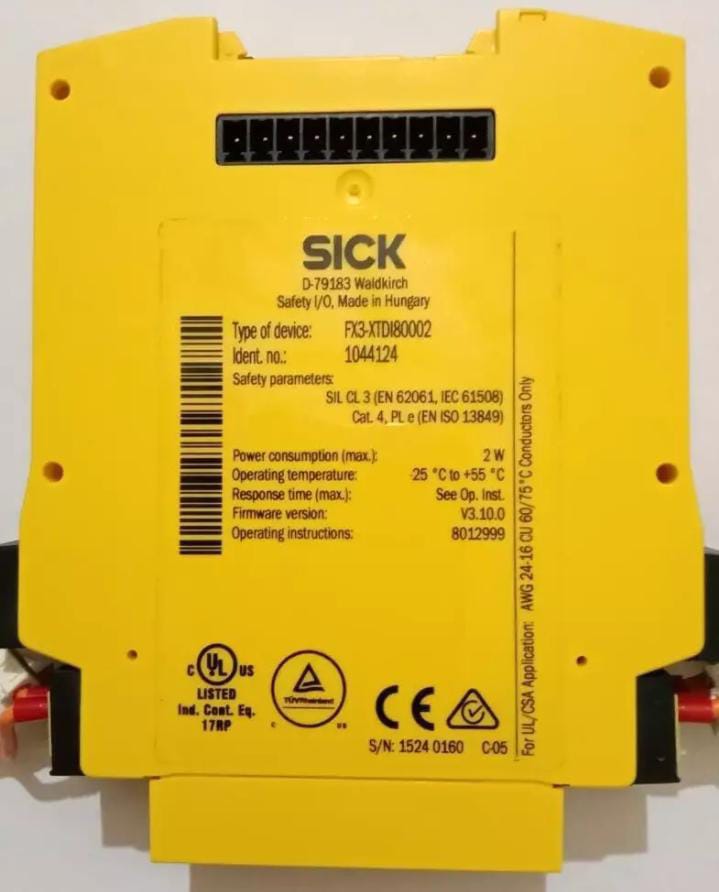 SICK FX3-XTD180002 VERSION 3.1 SAFETY I/O MODULE FX3XTD1800021044124