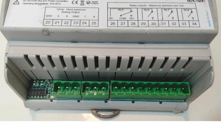 INTEREL IOEXP-G06D room control unit load wining 12-30 AWG resistive load