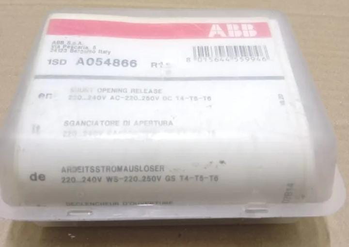 ABB 1SDA054866R1 SHUNT OPENING RELEASE WIRED 220...240V AC-220...250V DC T4-T5