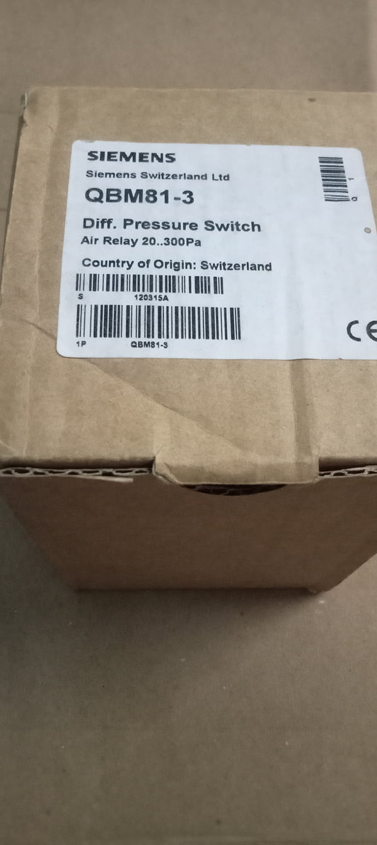 SEIMENS QBM81-3 Diff. Pressure Sensor Air DC 0 10V 1000Pa