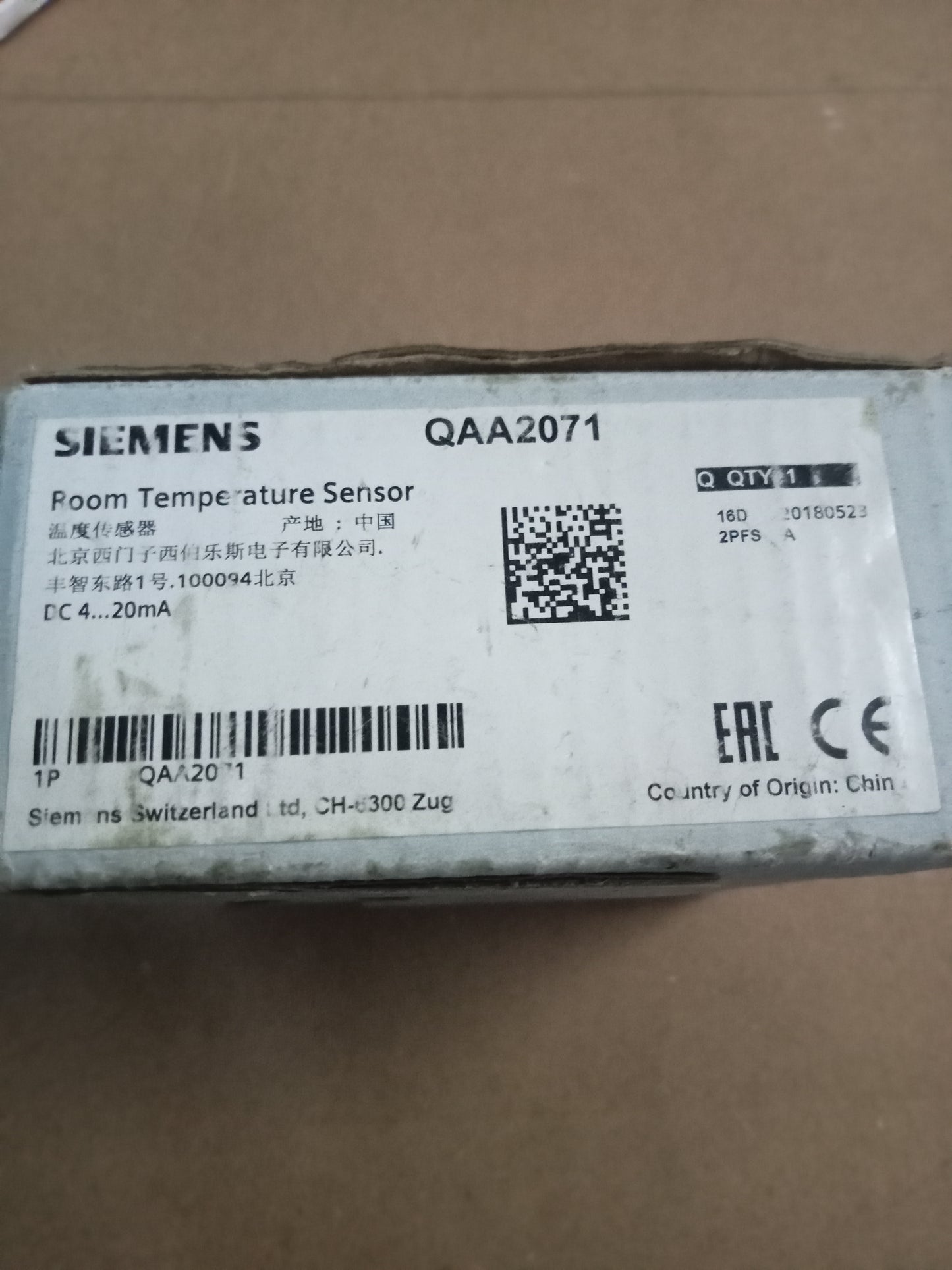 Siemens Room Temperature Sensor QAA 2071