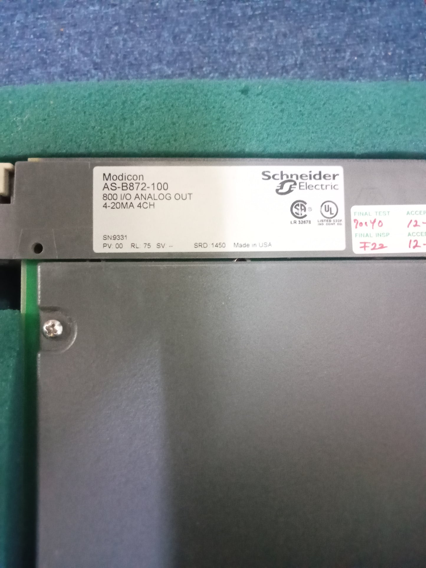 AEG Modicon Output Module AS-B872-100 Used