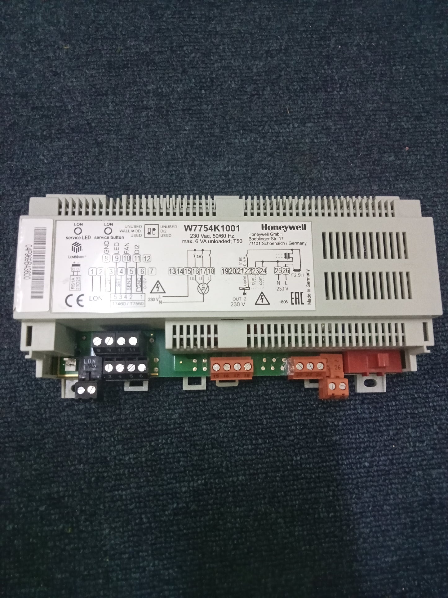 Honeywell W7754K1001 FAN COIL CONTROLLER