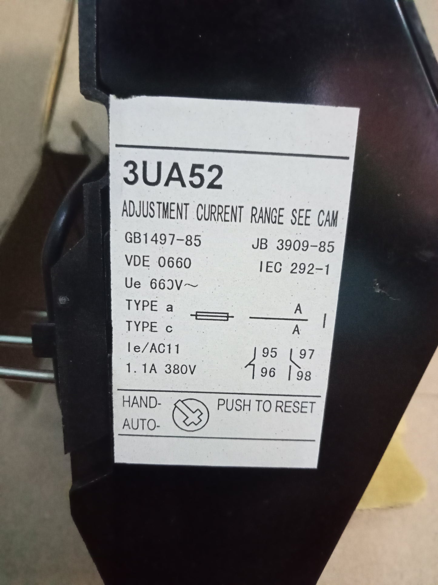Siemens Overload Relay 3UA52