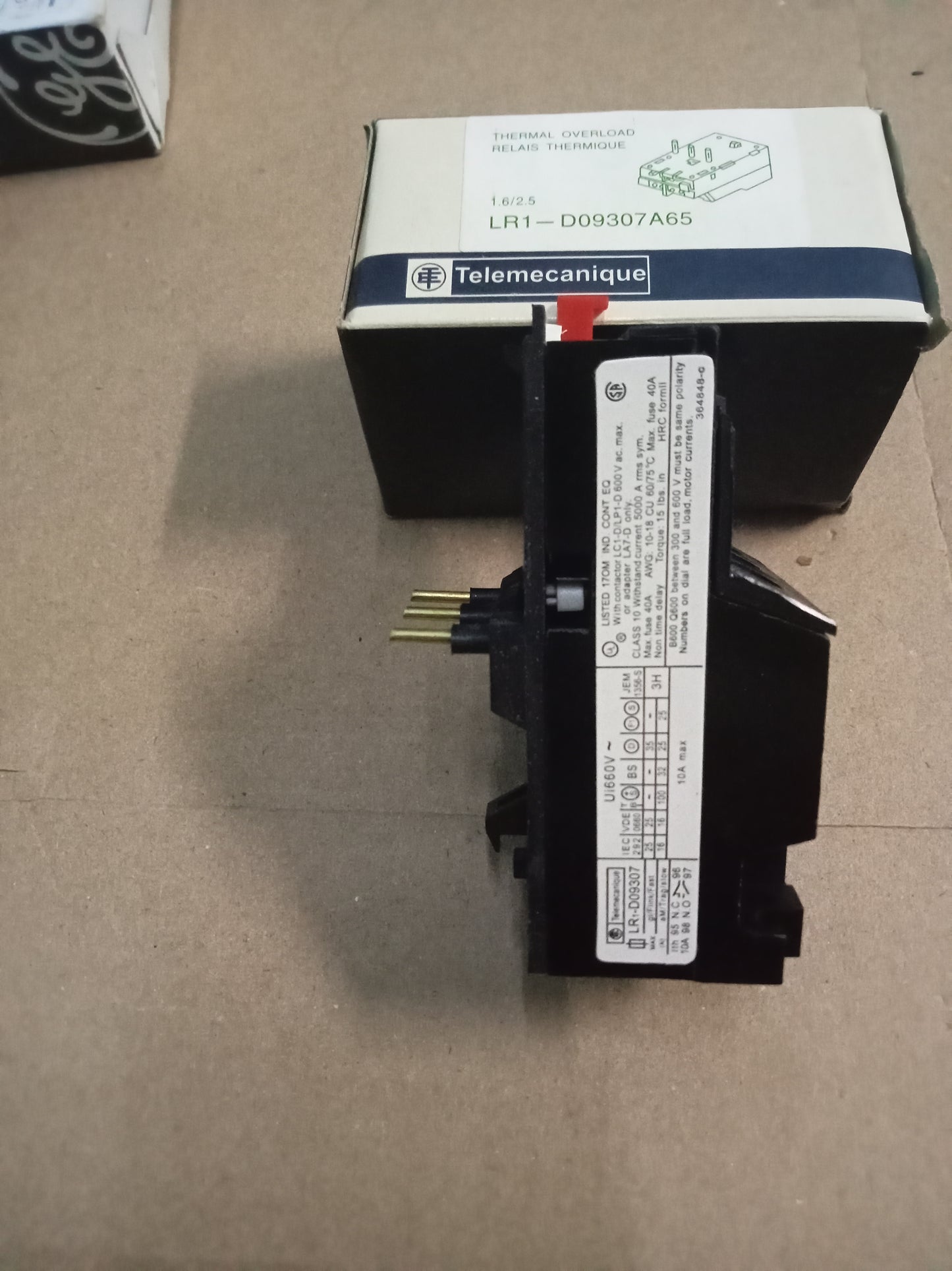 TELEMECANIQUE D09307 LR1-D09307A65 Thermal Overload