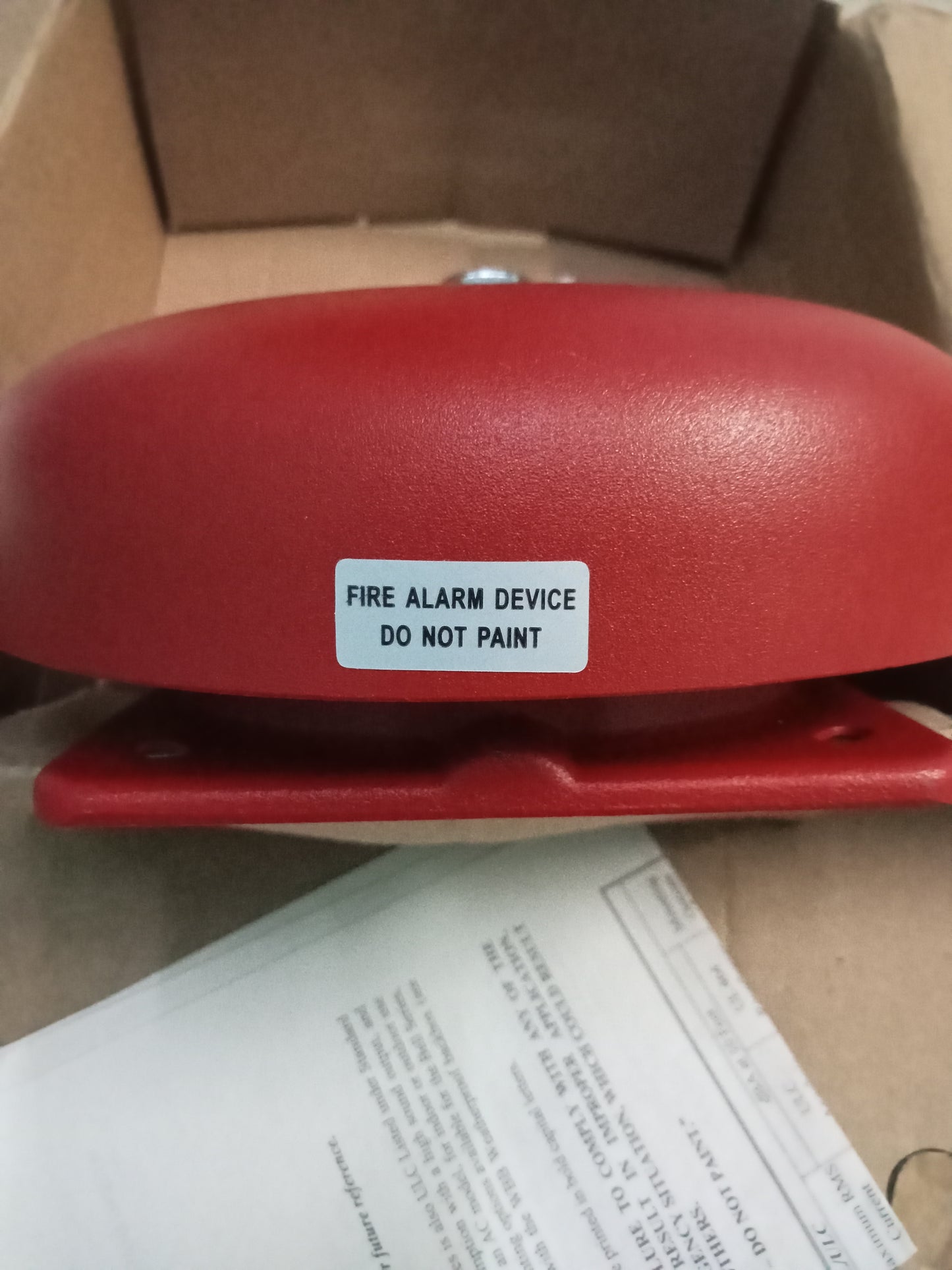New Cooper Wheelock 43T Bell Series 43T-G6-24-R Fire Alarm Device 6” Red