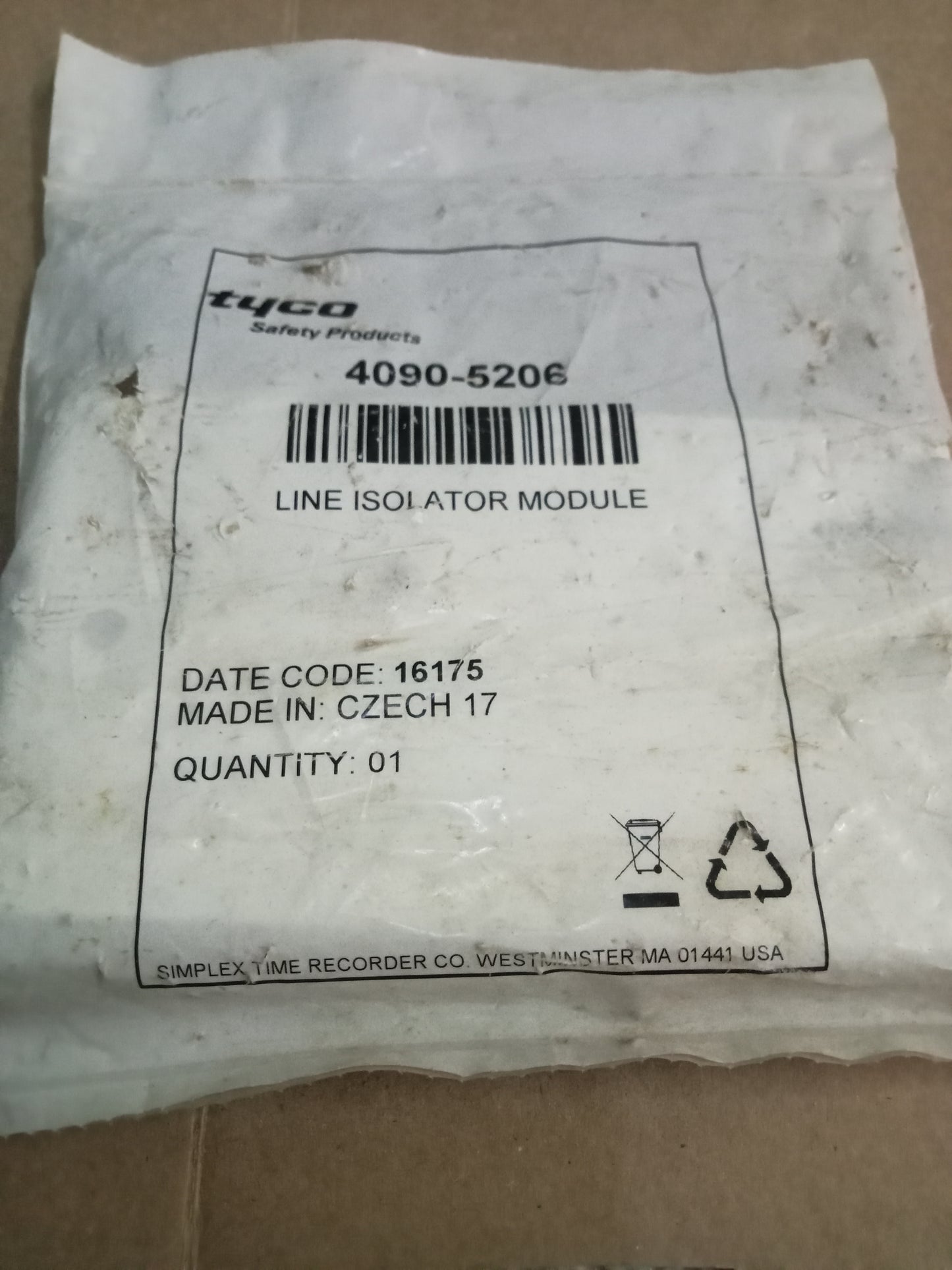 NEW SIMPLEX/Tyco 4090-5206 MX Digital Loop Line Isolator Module