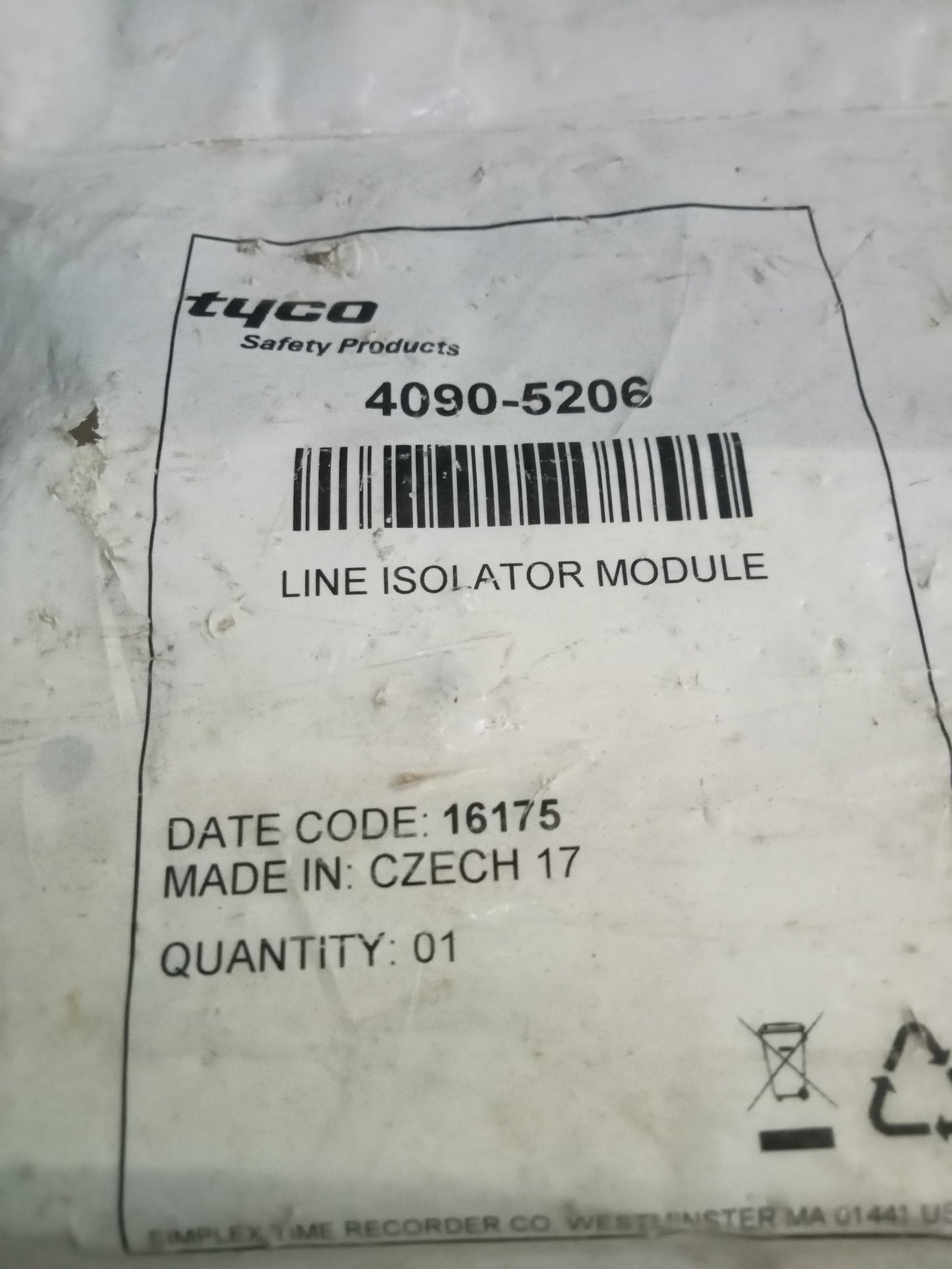 NEW SIMPLEX/Tyco 4090-5206 MX Digital Loop Line Isolator Module