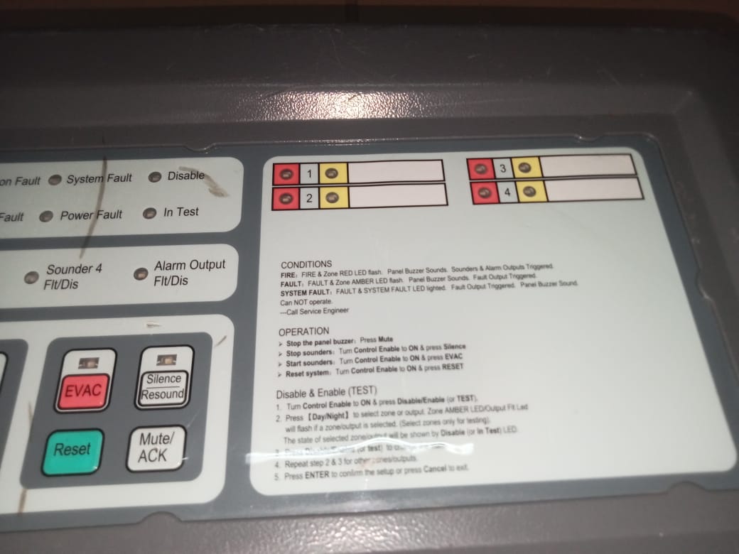 Firex FX 104A Conventional fire control Panel
