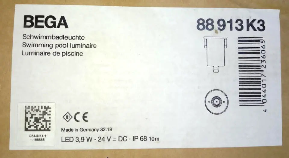 BEGA 88913K3 Swimming Pool recessed wall light LED stainless steel - 88913K3