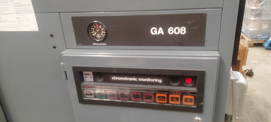Atlas Copco Screw Compressor GA 608 45kw 60hp 220cfm available in very Good Condition