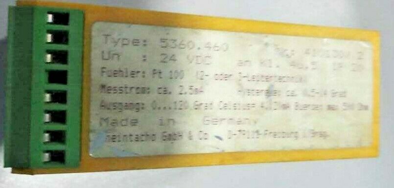 Rheintacho Gmbh 5700.001 Nr 46253/12  20mA 0...358HZ Frequency current convert