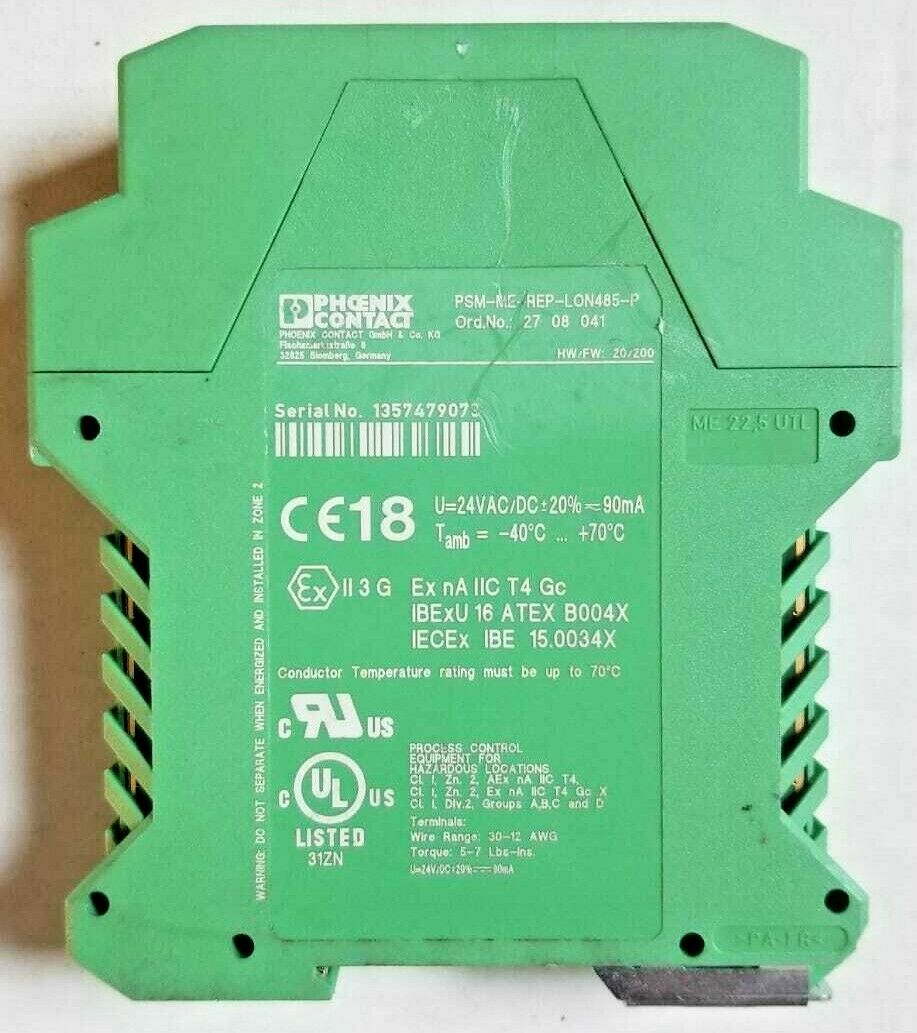 Phoenix Contact 2708041 Repeater; 3 Way Isolation; PSM-ME-REP LON485-P