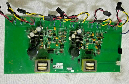 YORK CIRCUIT BOARD VFD GATE CONTROL WITH BASE BOARD MODEL 031-01681-000 Rev H