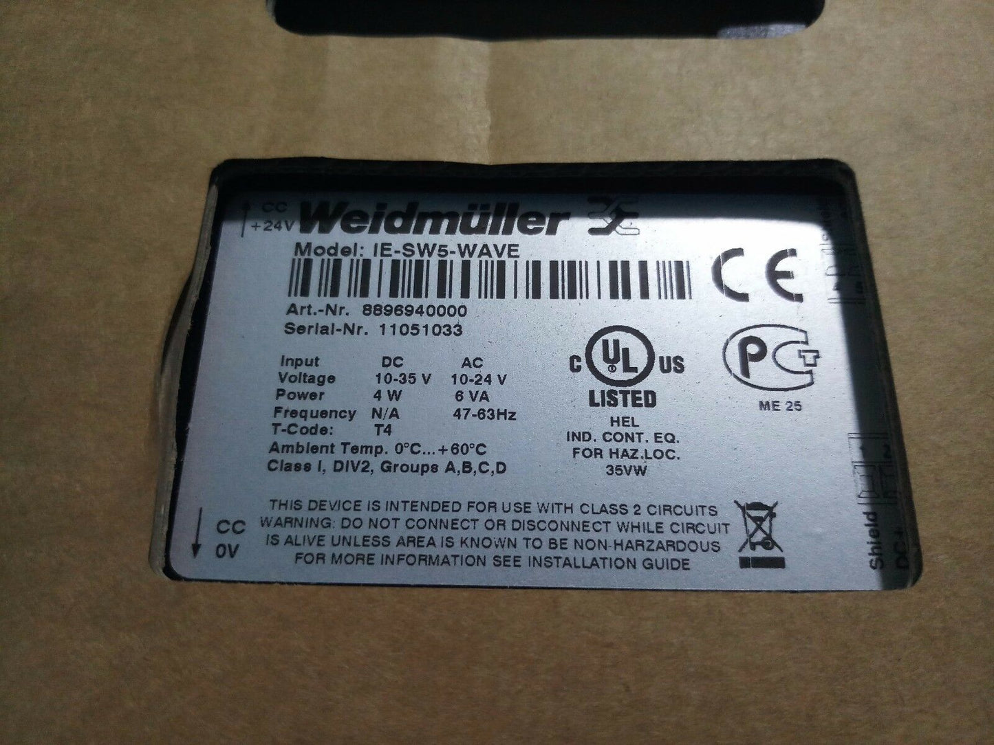 Weidmuller 8896940000 -IE-SW5-WAVE