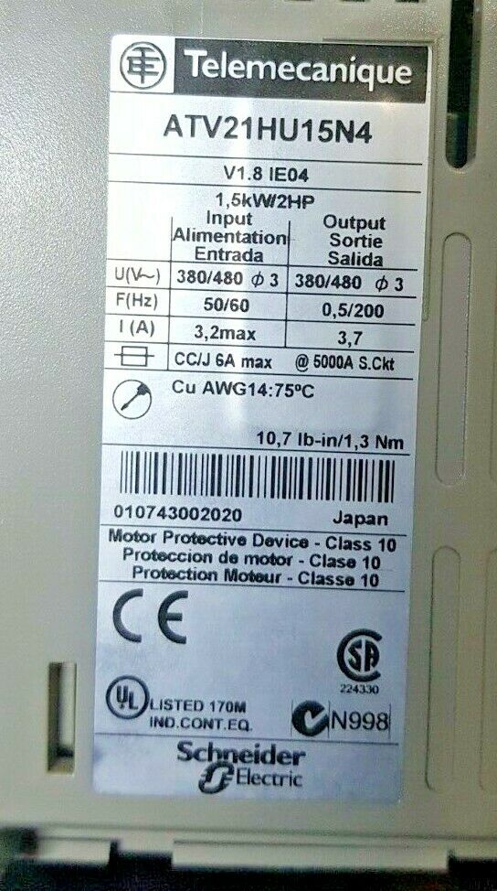 Schneider/Telemecanique ATV21HU15N4
