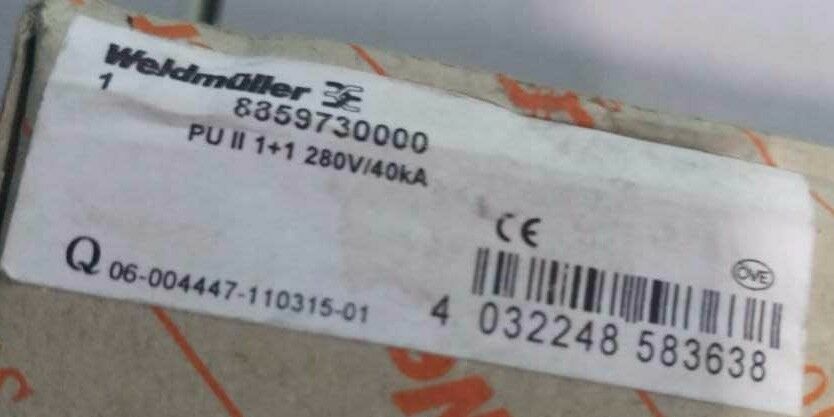 Weidmuller-dinghy surge pu ll 1+1, typ2,small2,8859730000