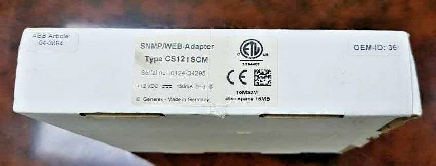 Generex SNMP/WEB Adapter CS121SCM UPS Management card