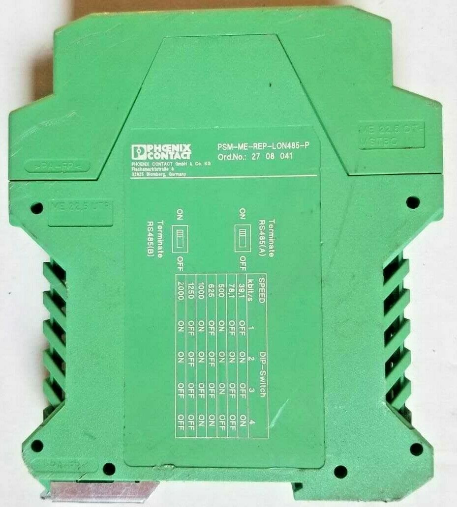 Phoenix Contact 2708041 Repeater; 3 Way Isolation; PSM-ME-REP LON485-P