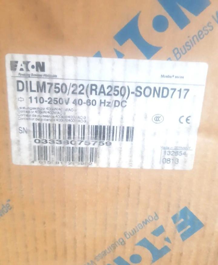 Eaton DIL M750 XTCE750N Dilm 750/22(RA250)