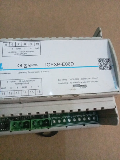 INTEREL IOEXP-E06D room control unit load wining 12-30 AWG resistive load