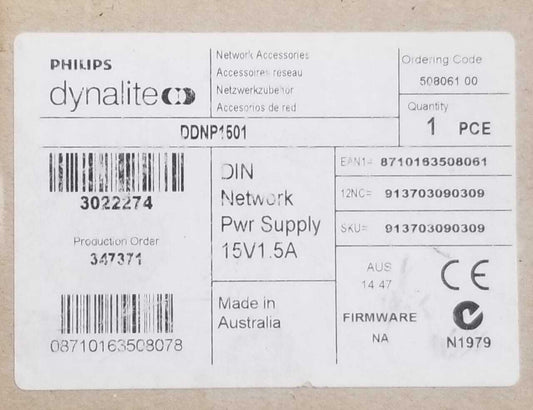 PHILIPS dynalite DDNP1501 DIN Network Pwr Supply 15V1 5A