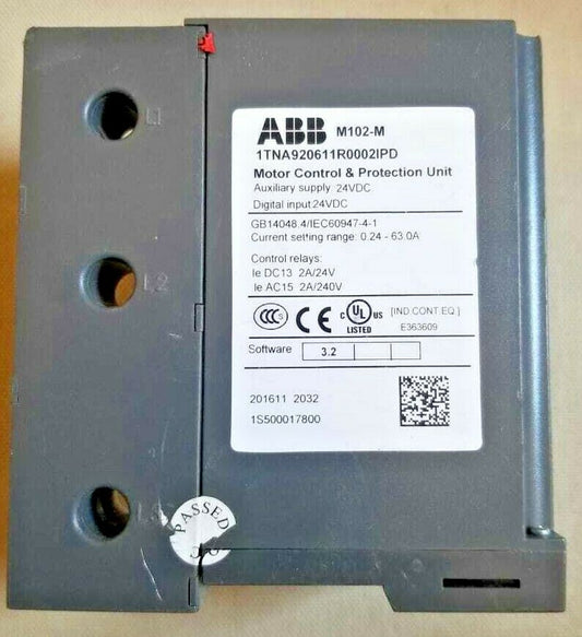 ABB M102-M  1TNA920611R0002IPD  Motor Control & Protection Unit