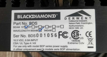 BLACKDIAMOND  Part No. BDS Ser No. BDS001056 DERWENT