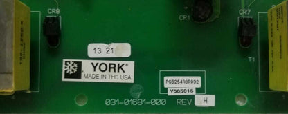YORK CIRCUIT BOARD VFD GATE CONTROL WITH BASE BOARD MODEL 031-01681-000 Rev H