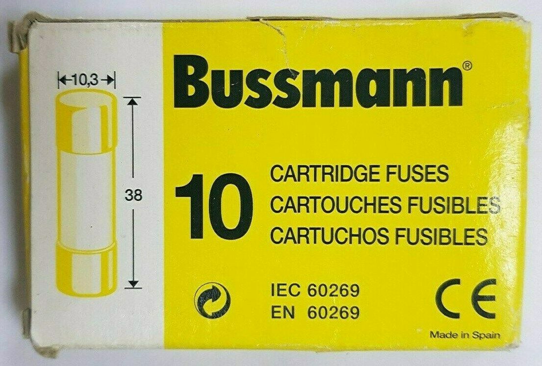 Bussmann CARTRIDGE FUSES 16A 10.3x38 (1 Packet of 10 Pcs)