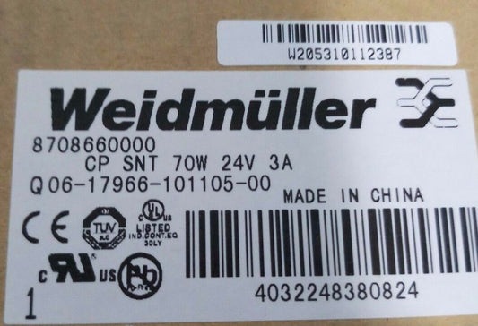 Weidmuller 8708660000 CP SNT 70W 24V 3A Power supply